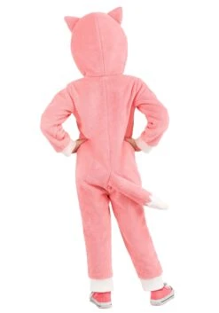 Girl's Pink Fox Toddler Onesie Costume 9 Girl's Pink Fox Toddler Onesie Costume -Halloween Costumes toddler pink fox onesie costume alt 3