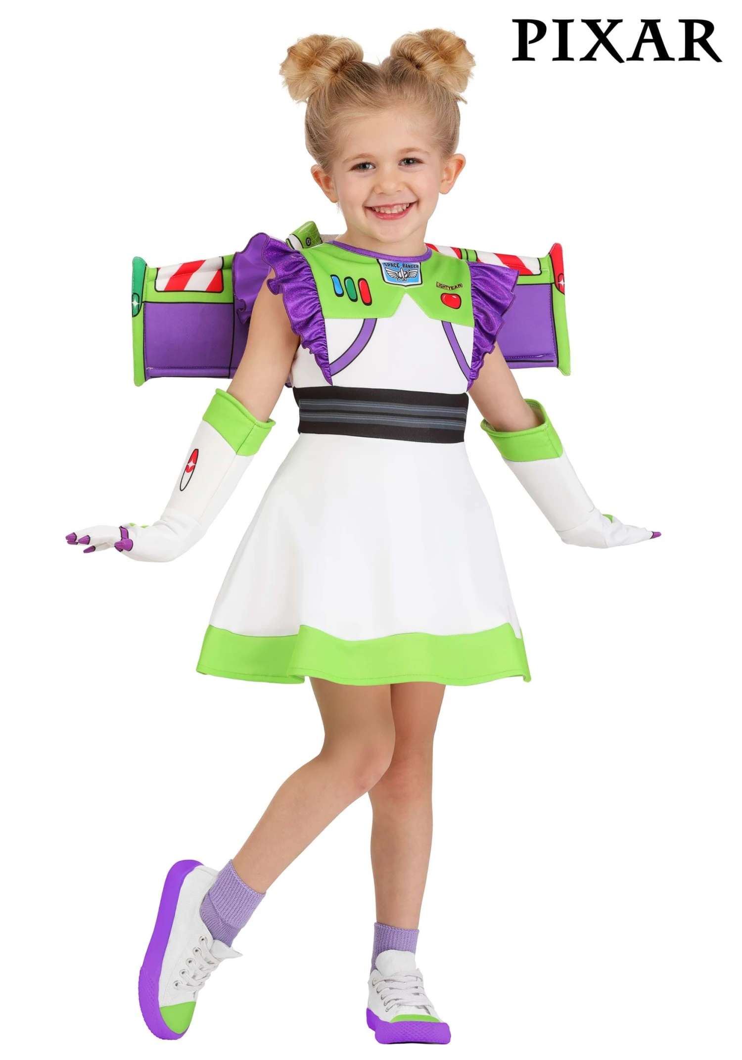 Girl's Toddler Pixar Toy Story Buzz Lightyear Costume Dress 3 Girl's Toddler Pixar Toy Story Buzz Lightyear Costume Dress