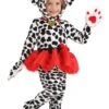 Soft Dalmatian Tutu Costume For Toddler -Halloween Costumes toddler plush dalmatian tutu costume