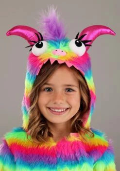 Rainbow Monster Toddler Costume 11 Rainbow Monster Toddler Costume -Halloween Costumes toddler rainbow monster costume alt 2