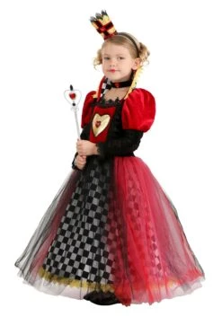 Ravishing Queen Of Hearts Costume For Toddlers