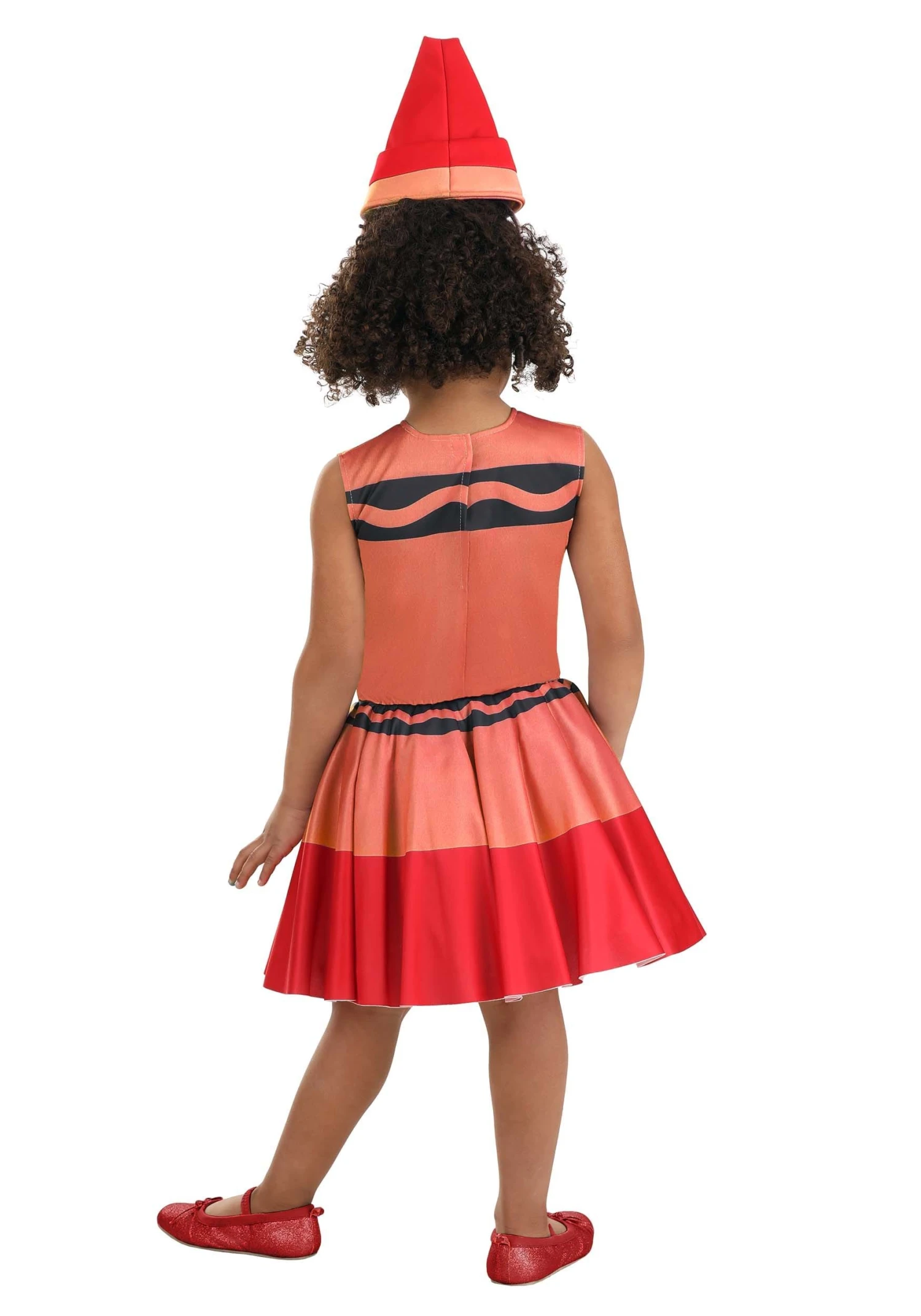 Girl's Toddler Red Crayon Costume Dress 4 Girl's Toddler Red Crayon Costume Dress - Image 2