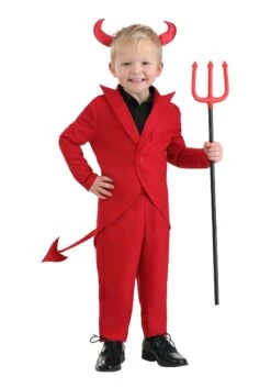 Red Devil Suit Costume For Toddlers