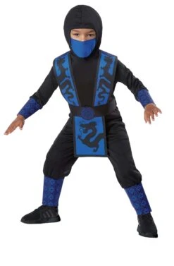 Regal Blue Ninja Costume For Boys 5 Regal Blue Ninja Costume For Boys -Halloween Costumes toddler regal blue ninja costume alt 1