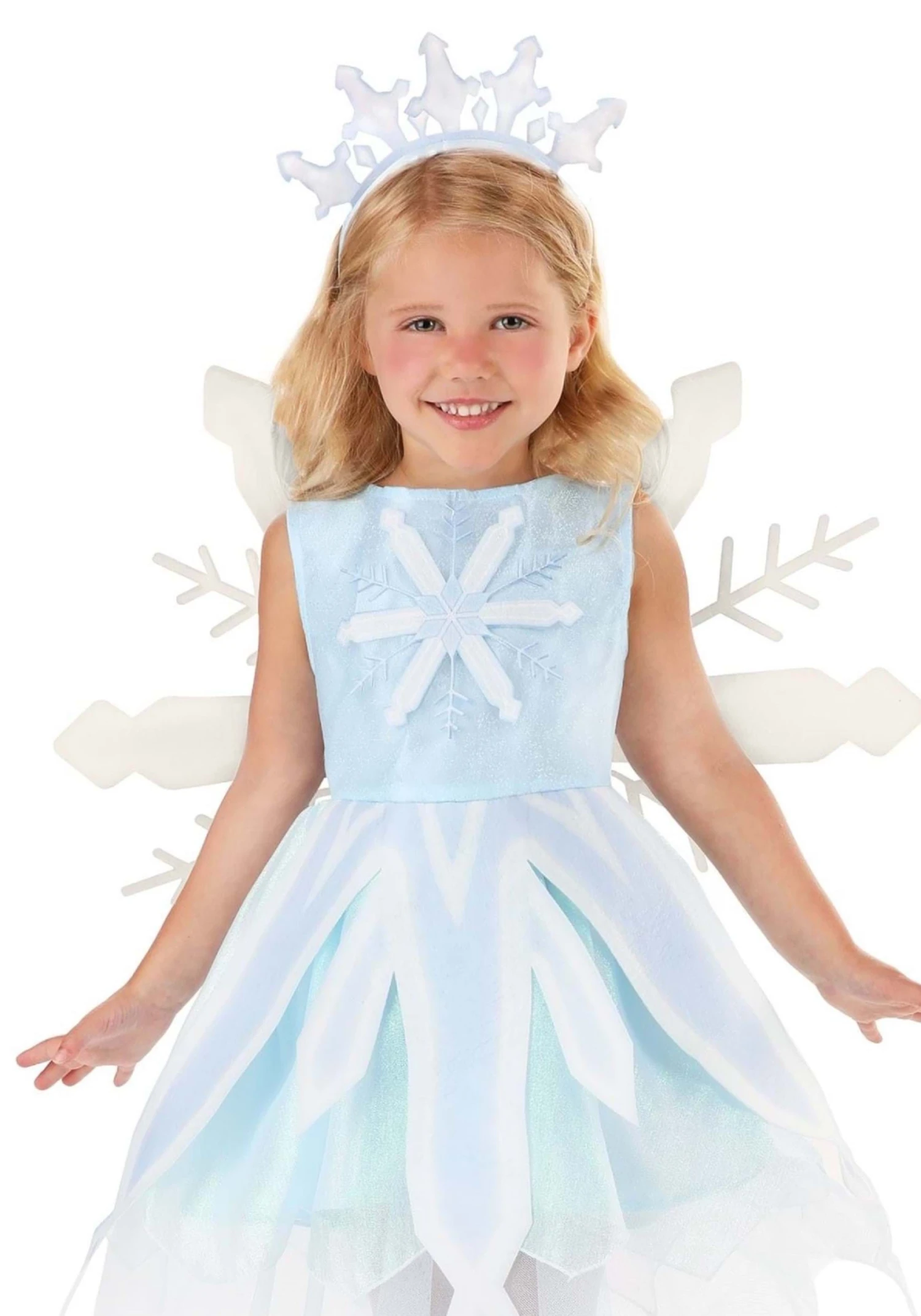 Girl's Shimmering Snowflake Toddler Costume 5 Girl's Shimmering Snowflake Toddler Costume - Image 3