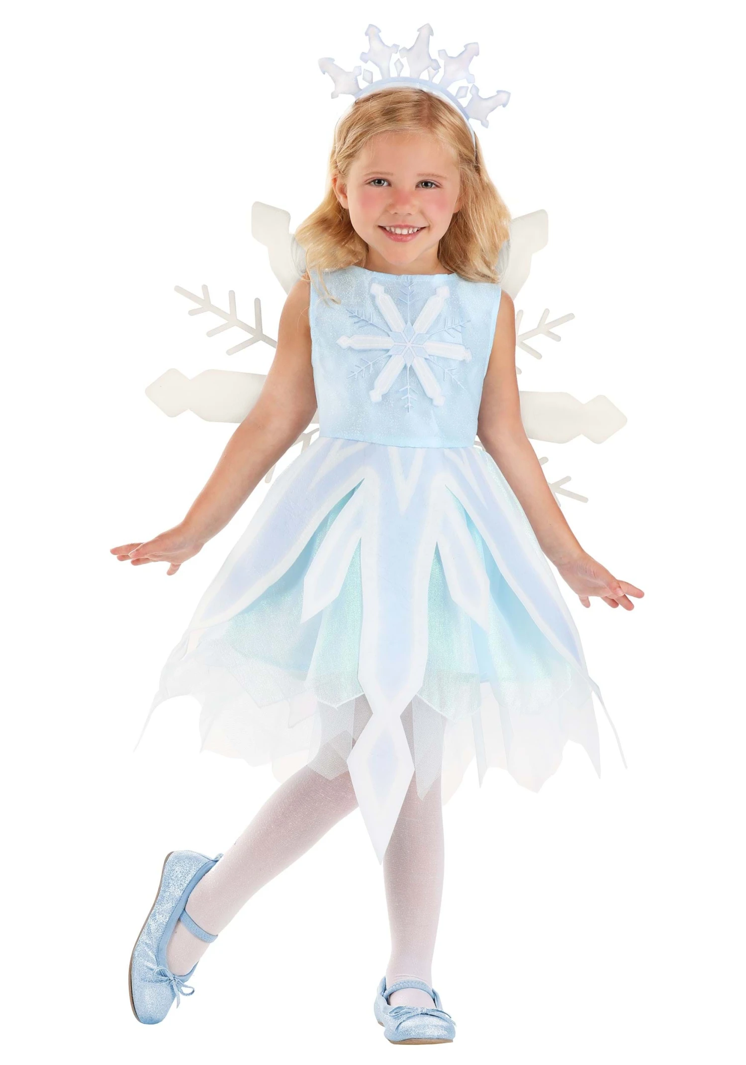 Girl's Shimmering Snowflake Toddler Costume 3 Girl's Shimmering Snowflake Toddler Costume