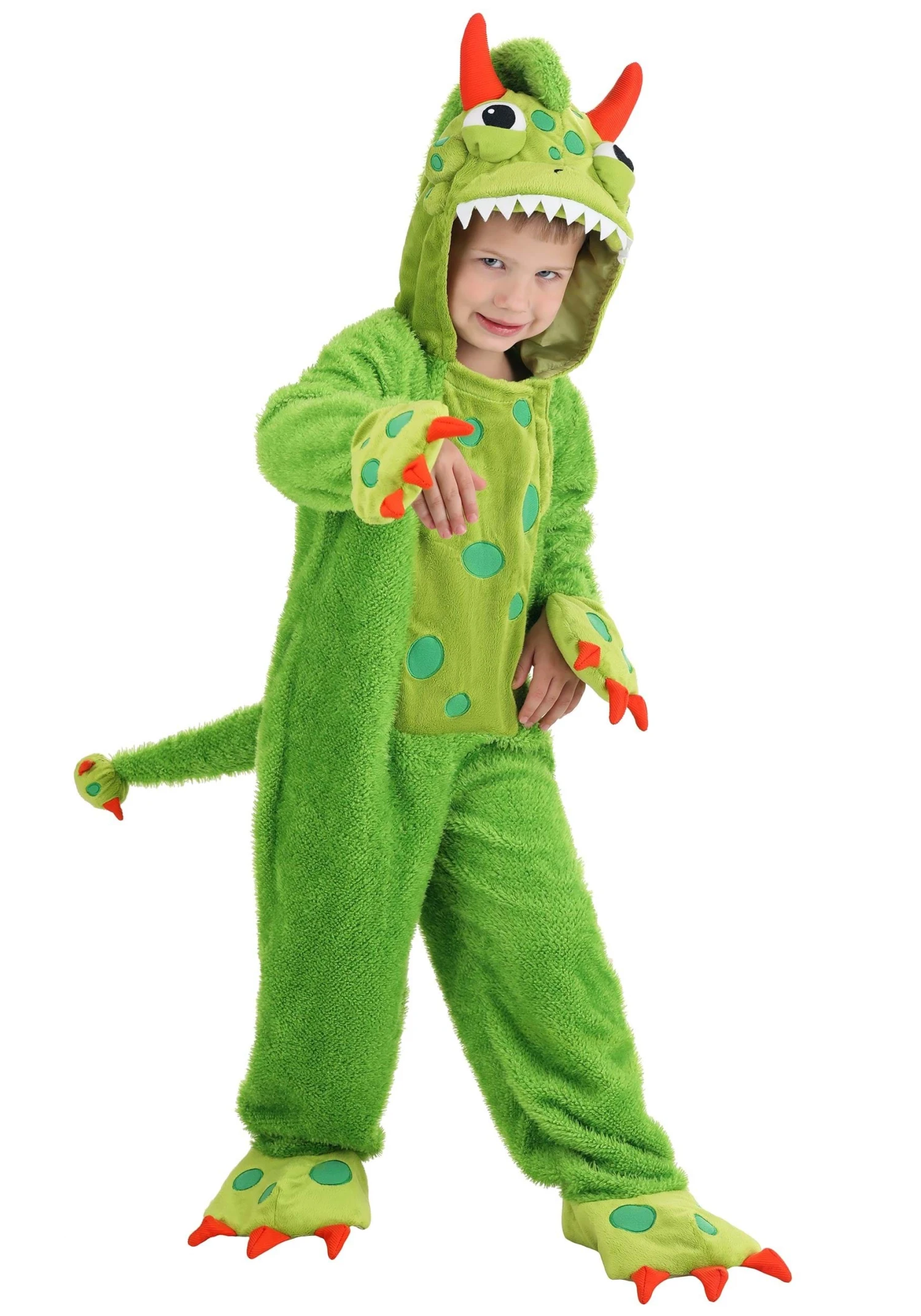 Spotted Green Monster Costume For Toddlers 3 Spotted Green Monster Costume For Toddlers