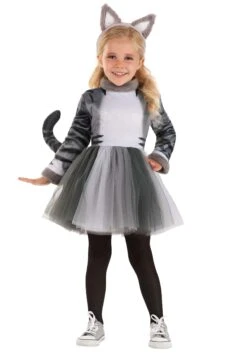 Toddler Tabby Cat Costume Dress For Girls