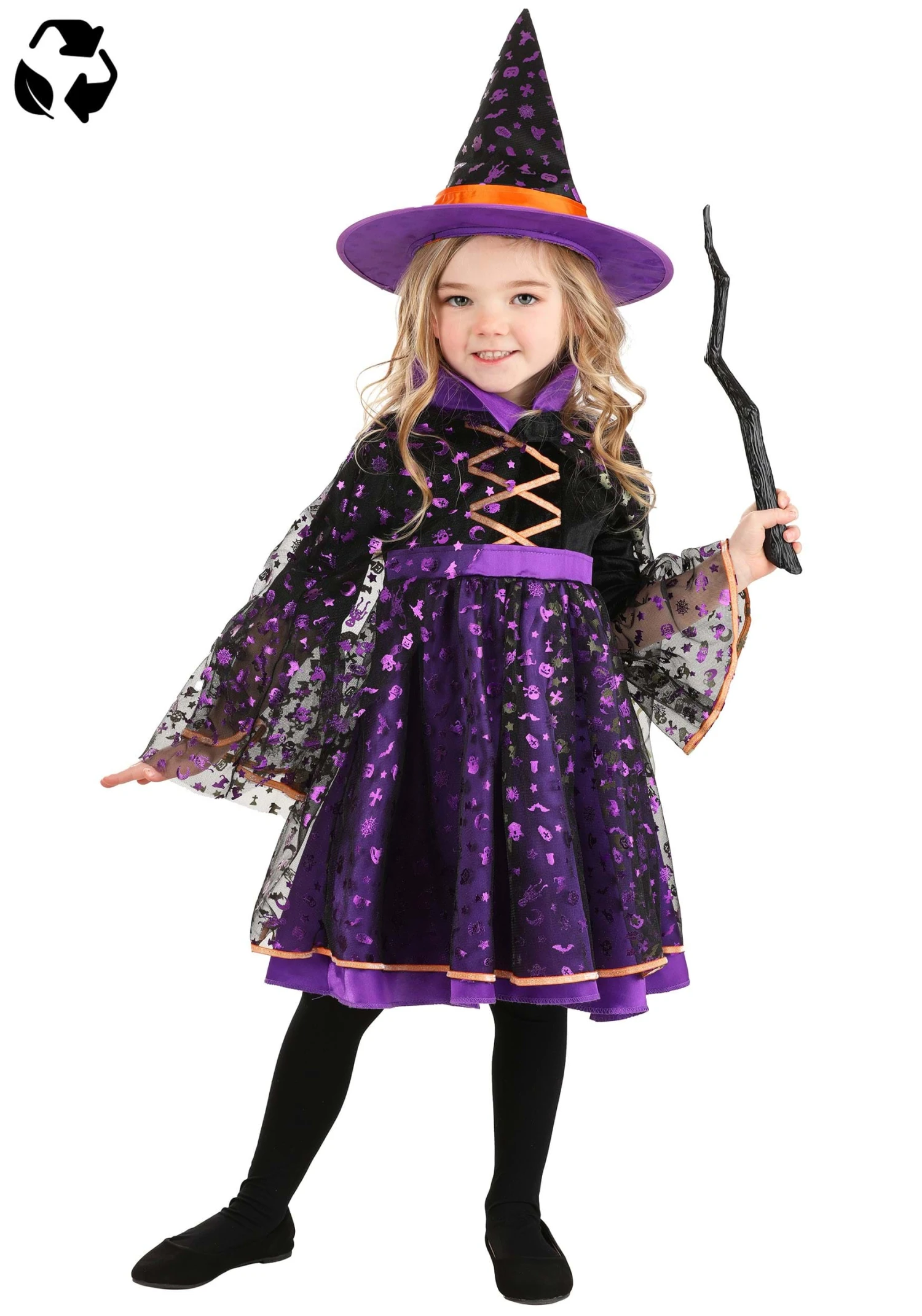 Girl's Twilight Twinkle Witch Sustainable Material Toddler Costume 3 Girl's Twilight Twinkle Witch Sustainable Material Toddler Costume