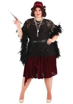 Women's Plus Size Toe Tappin' Flapper Costume Dress
