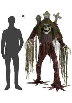 7FT Tony Tombstone The Graveyard Caretaker Animatronic Decoration -Halloween Costumes tony tombstone the graveyard caretaker halloween d alt 8