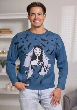 Unique Vintage Corpse Bride Sweater For Women -Halloween Costumes unique vintage corpse bride sweater alt 5