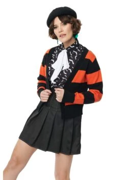 Unique Vintage Spooky Cat Striped Cardigan For Adults 10 Unique Vintage Spooky Cat Striped Cardigan For Adults -Halloween Costumes unique vintage spooky cat striped cardigan alt 3