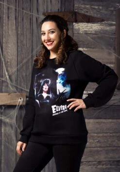 Cakeworthy Adult Elvira Gravestone Pullover -Halloween Costumes unisex elvira gravestone pullover alt 1