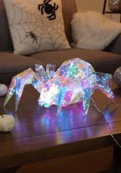 13.78-Inch USB Electric Lighted Holographic Hanging Spider Decoration