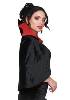 Dreamgirl Vampire Capelet For Adults 5 Dreamgirl Vampire Capelet For Adults -Halloween Costumes vampire capelet alt 1