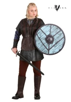 Plus Size Vikings Lagertha Lothbrok Costume For Women 11 Plus Size Vikings Lagertha Lothbrok Costume For Women -Halloween Costumes vikings womens plus size lagertha lothbrok costum alt 4