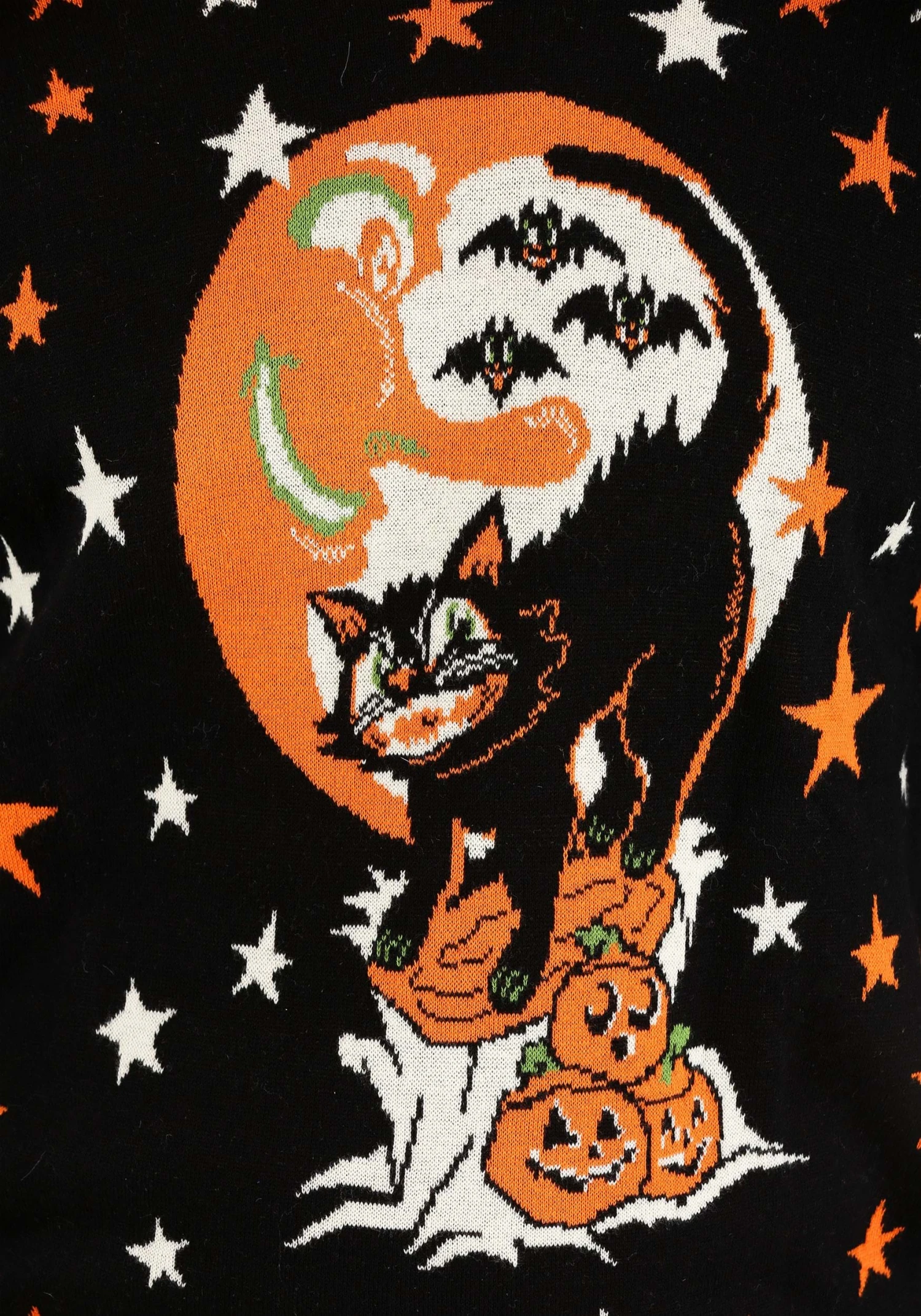 Adult Vintage Halloween Cat Halloween Sweater 4 Adult Vintage Halloween Cat Halloween Sweater - Image 2