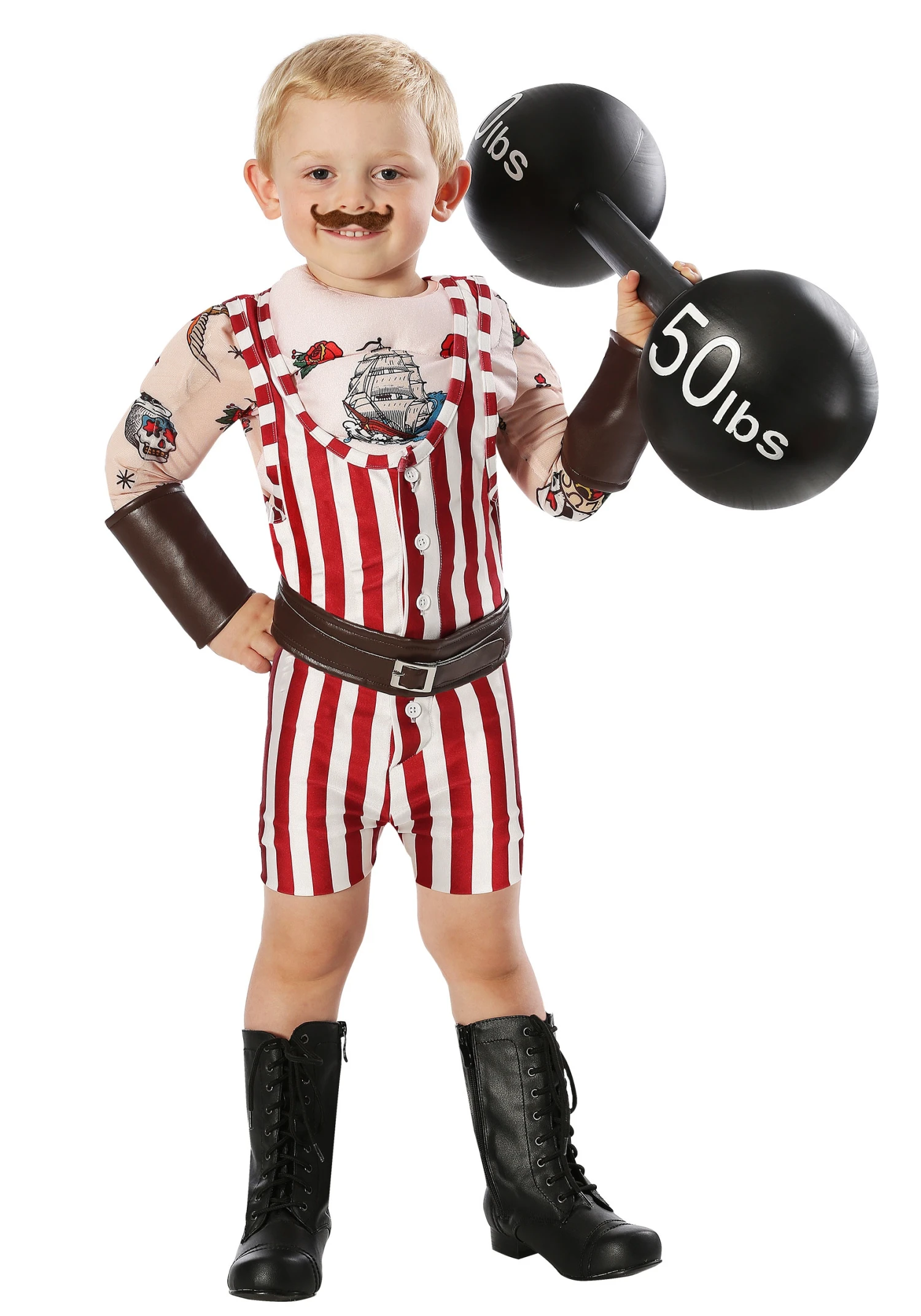 Toddler Vintage Strongman Costume 3 Toddler Vintage Strongman Costume