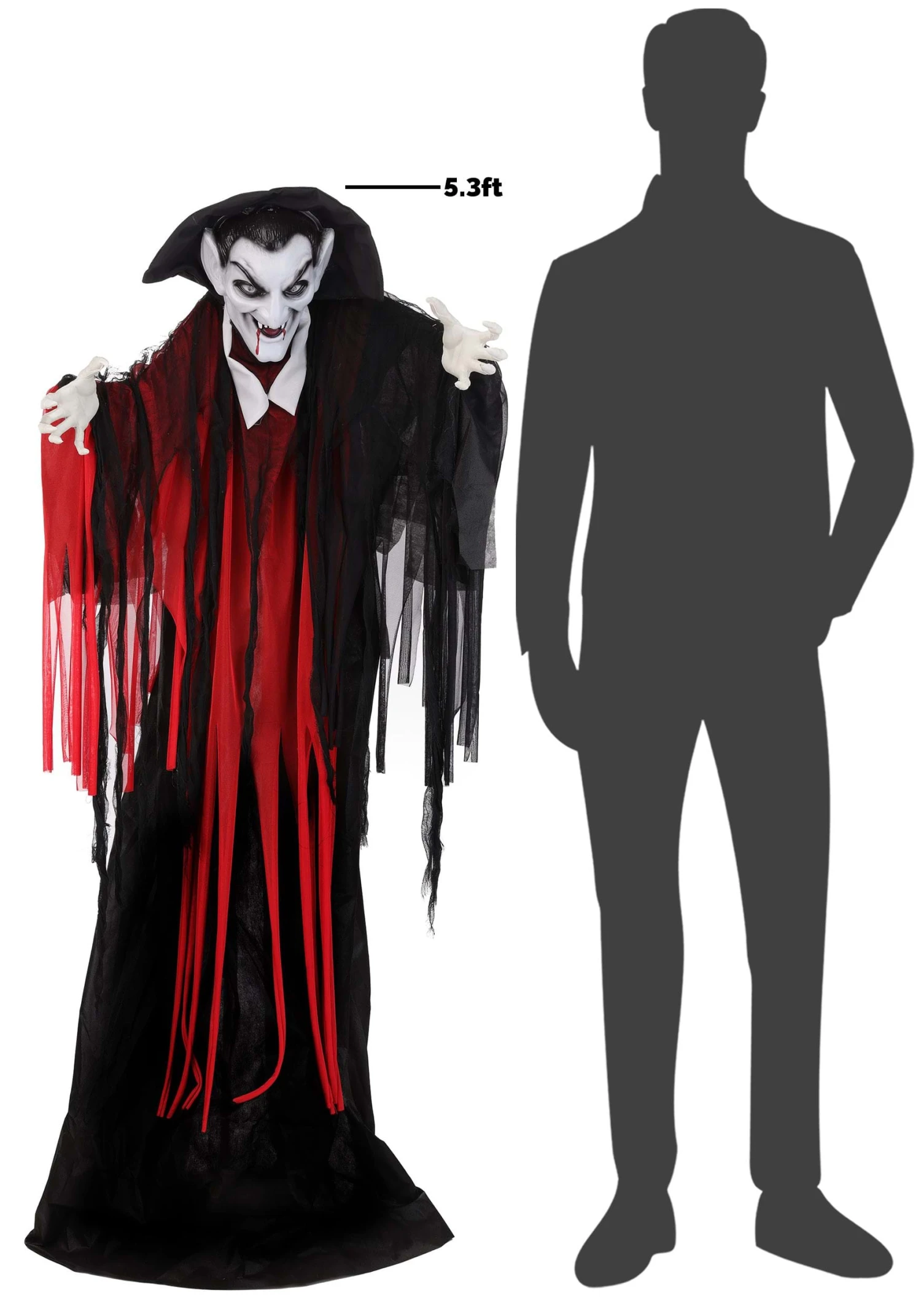 5.3FT Viscount Viktor Animatronic Vampire Decoration - Scream Saver 7 5.3FT Viscount Viktor Animatronic Vampire Decoration - Scream Saver - Image 5