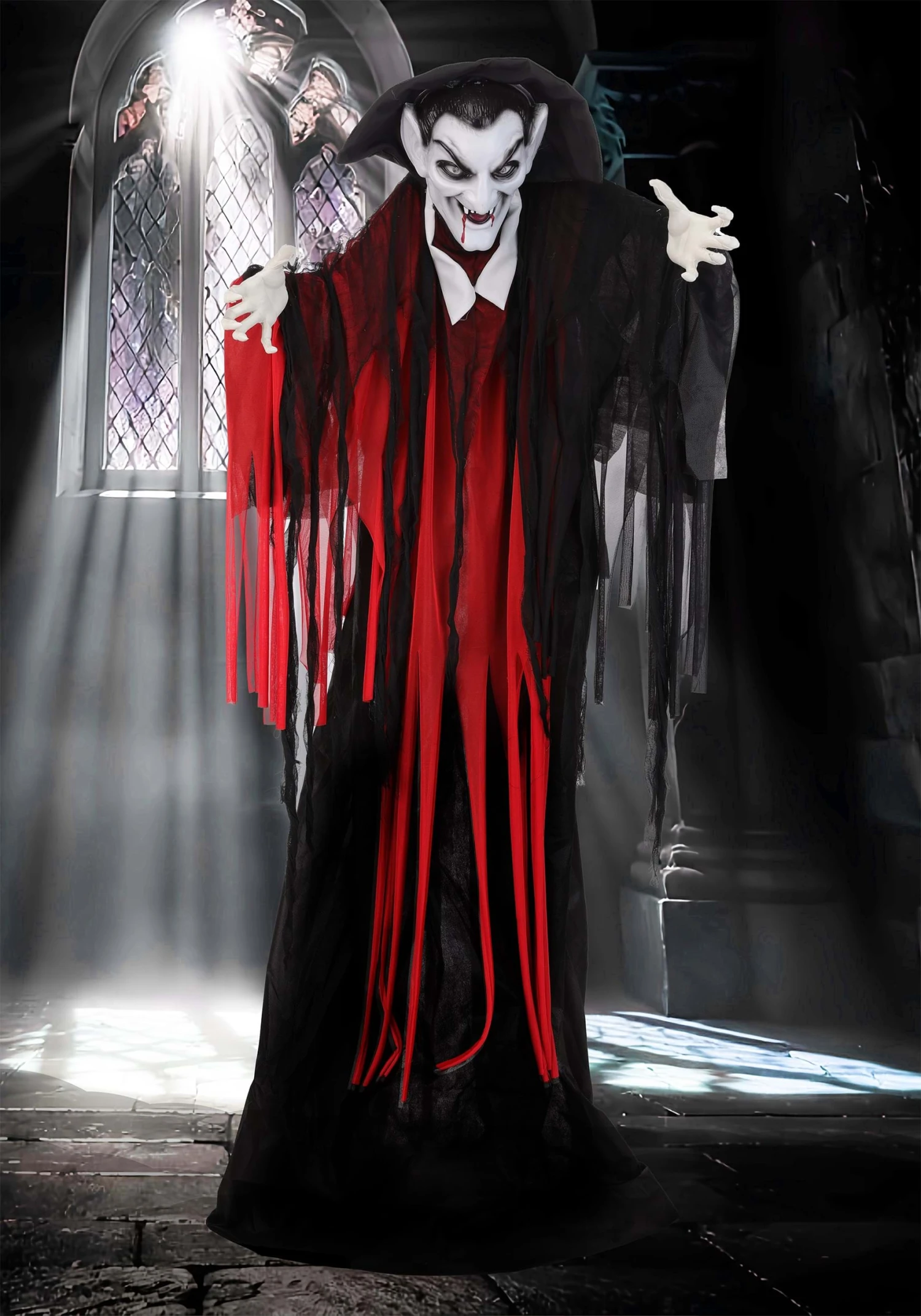 5.3FT Viscount Viktor Animatronic Vampire Decoration - Scream Saver 3 5.3FT Viscount Viktor Animatronic Vampire Decoration - Scream Saver