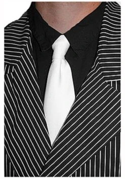 White Gangster Tie