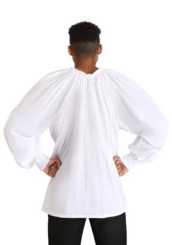 White Renaissance Peasant Shirt -Halloween Costumes white renaissance peasant shirt 1
