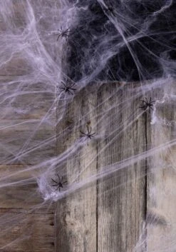 400 Square Foot White Spider Web Halloween Prop