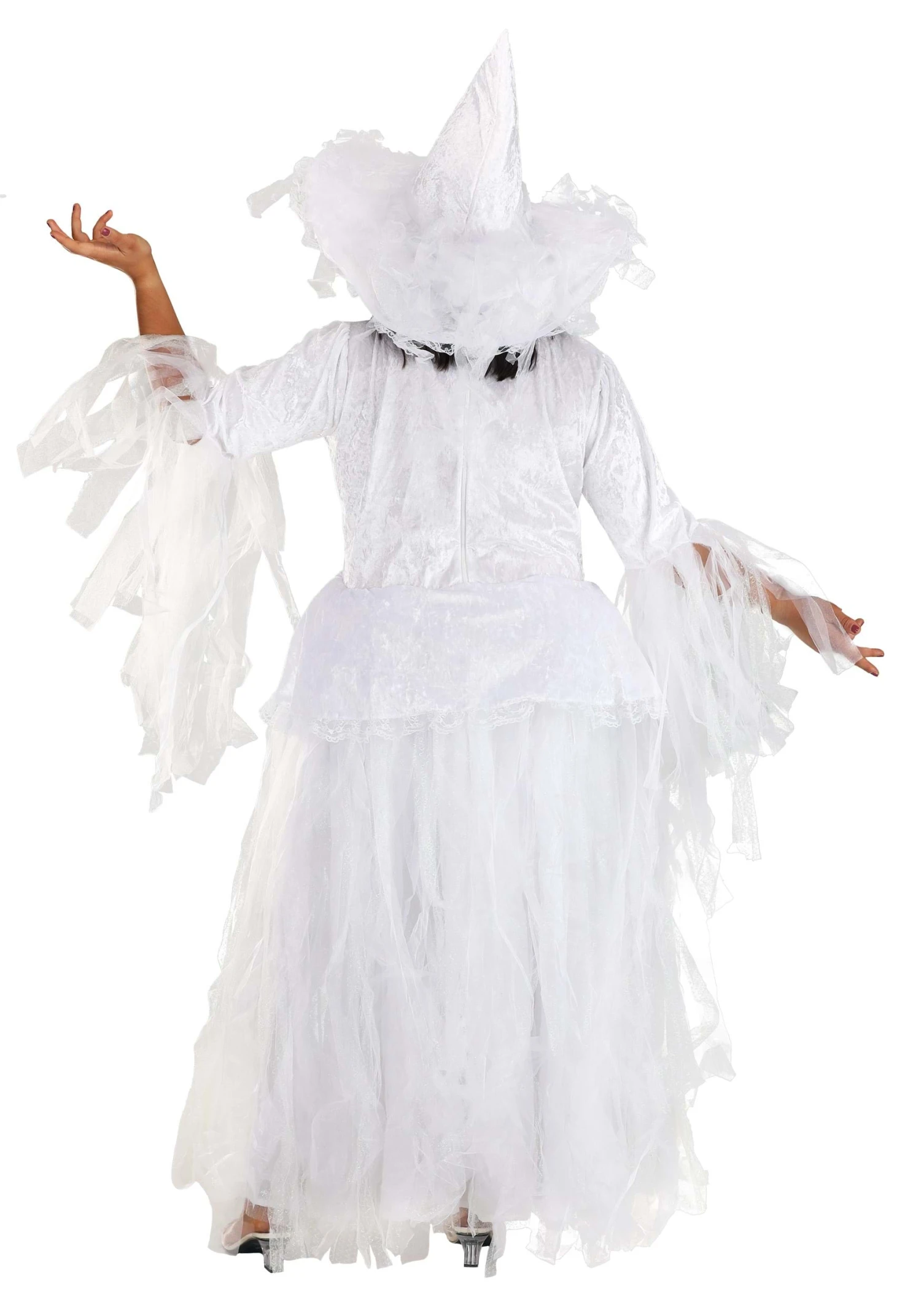 Women's Plus Size White Witch Costume Dress 4 Women's Plus Size White Witch Costume Dress - Image 2