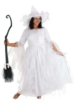 Women's Plus Size White Witch Costume Dress 7 Women's Plus Size White Witch Costume Dress -Halloween Costumes white witch plus size costume alt 2