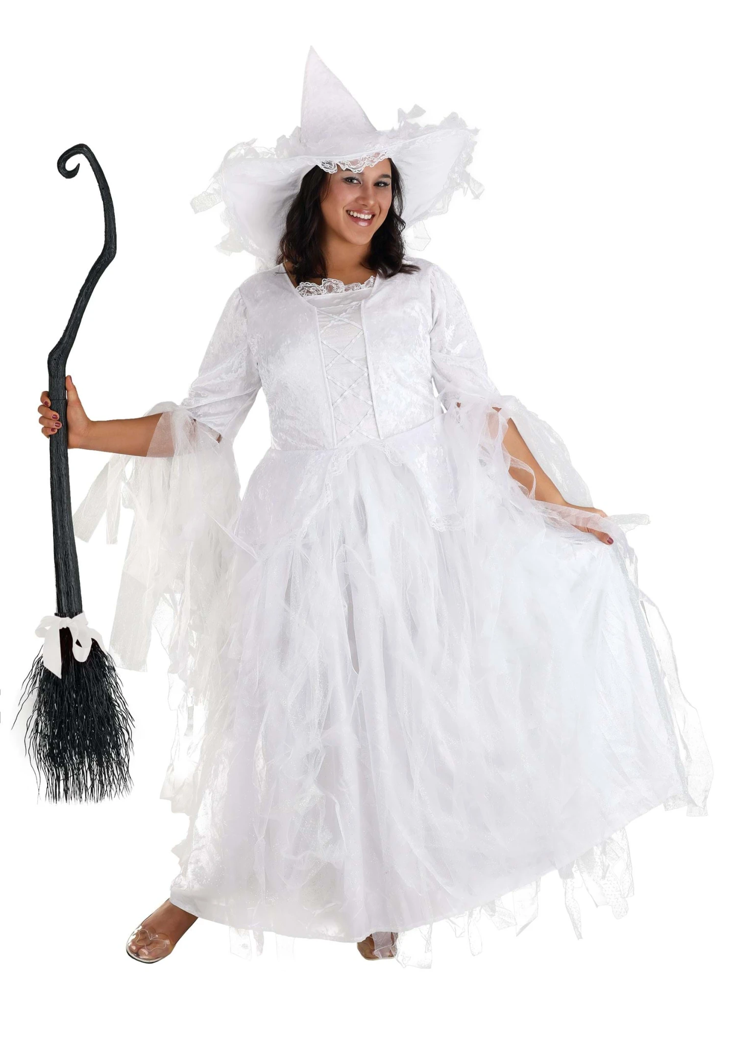 Women's Plus Size White Witch Costume Dress 5 Women's Plus Size White Witch Costume Dress - Image 3