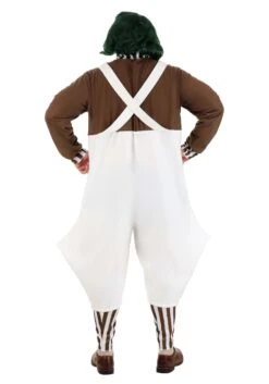 Willy Wonka Plus Size Oompa Loompa Costume For Men -Halloween Costumes willy wonka plus size adult oompa loompa costume alt 3