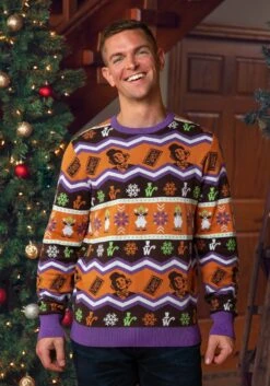 Willy Wonka Ugly Sweater For Adults -Halloween Costumes willy wonka ugly sweater alt 9