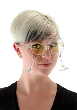 Clear/Yellow Wine Goblet Eyeglasses