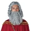 Men's Wise Man Costume Gray Wig And Beard Set -Halloween Costumes wise man gray wig and beard