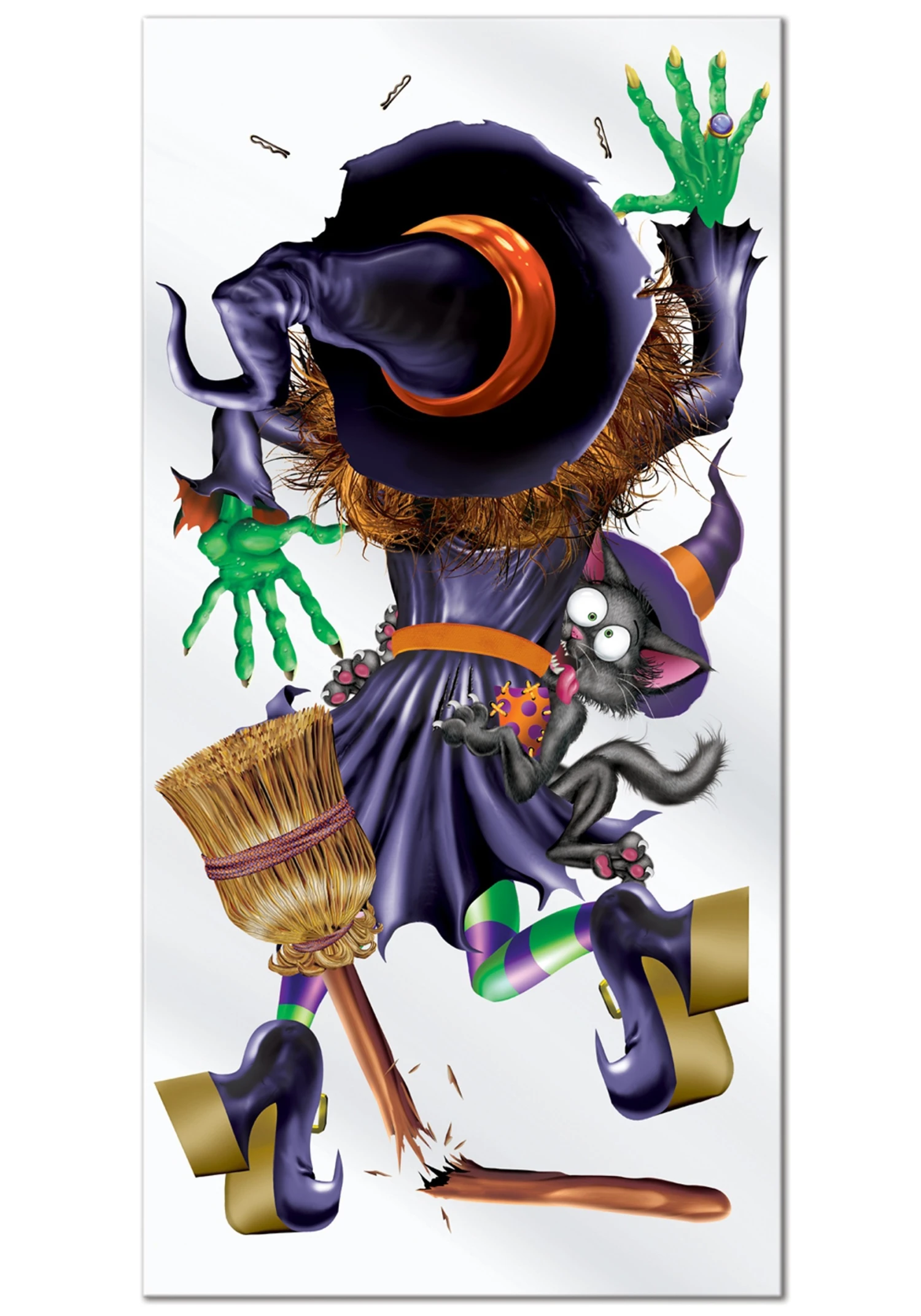 Crashing Witch Door Cover Decoration 3 Crashing Witch Door Cover Decoration