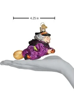 Witch Flying On A Broomstick Ornament -Halloween Costumes witch on broomstick ornament alt 4