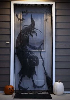 Witch Or Treat Door Curtain Halloween Decoration