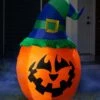 Witchy Jack O Lantern Inflatable Halloween Decoration 2 Witchy Jack O Lantern Inflatable Halloween Decoration -Halloween Costumes witchy jack o lantern inflatable decoration