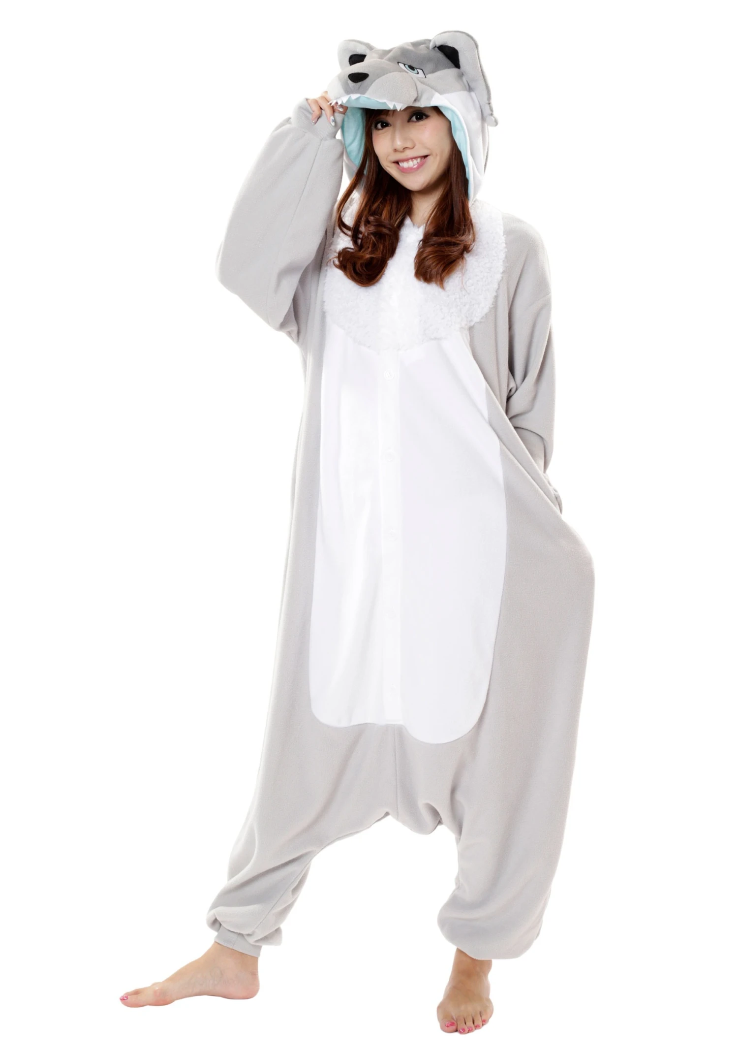 Adult Wolf Kigurumi Costume 3 Adult Wolf Kigurumi Costume