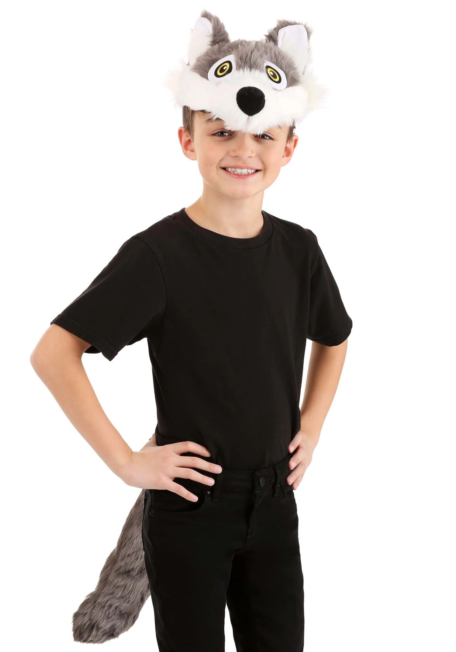 Soft Wolf Headband & Tail Costume Kit 3 Soft Wolf Headband & Tail Costume Kit
