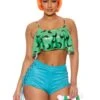 Forplay 4 Piece Flirty Bedrock Pebbles Costume For Women -Halloween Costumes womens 4 piece flirty bedrock pebbles costume
