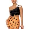 Forplay 5 Piece Patent BAM! Bedrock Baddie Costume For Women 1 Forplay 5 Piece Patent BAM! Bedrock Baddie Costume For Women -Halloween Costumes womens 5 piece patent bam bedrock baddie costume