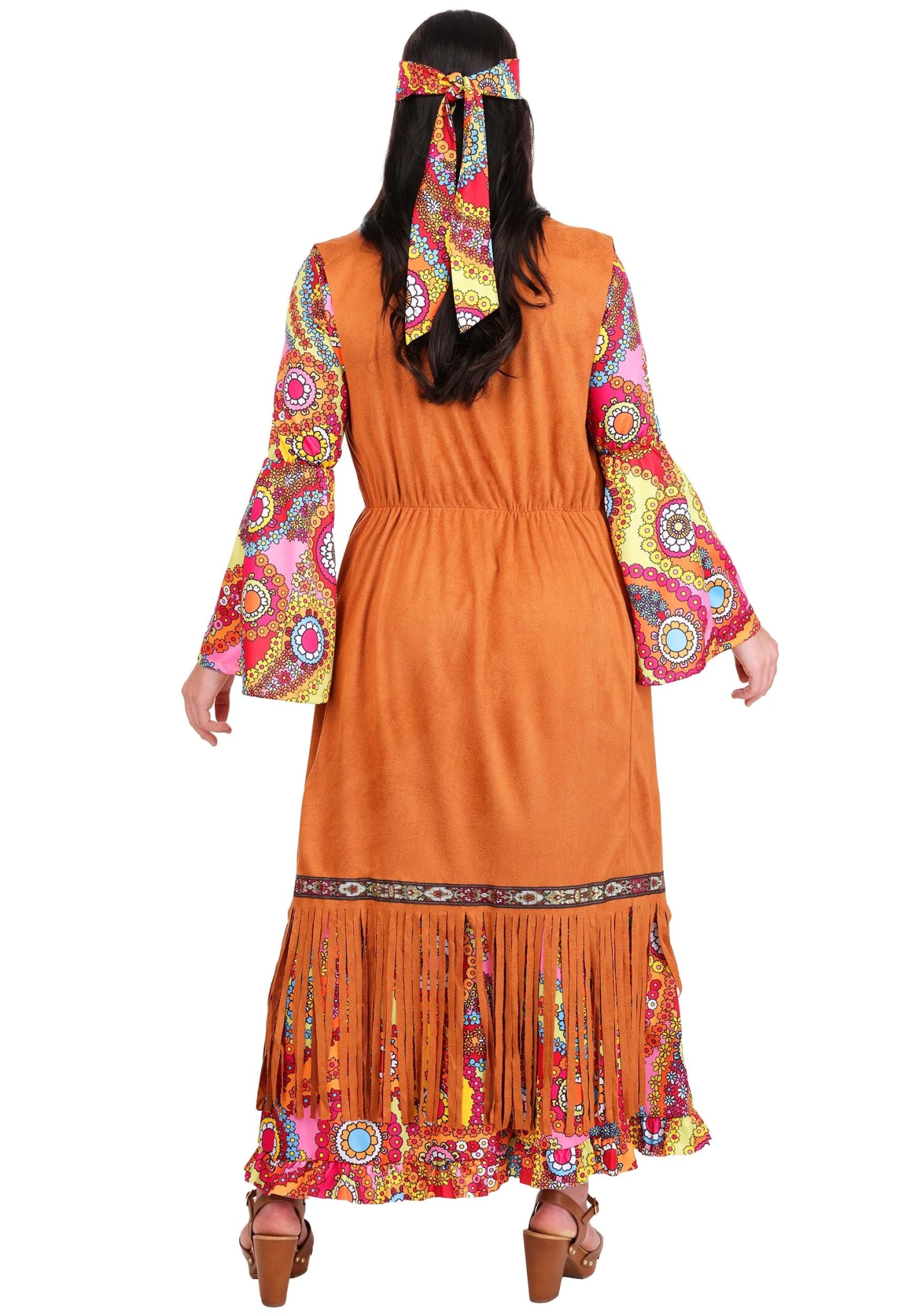 70s Woodstock Hippie Women's Costume Dress 4 70s Woodstock Hippie Women's Costume Dress - Image 2
