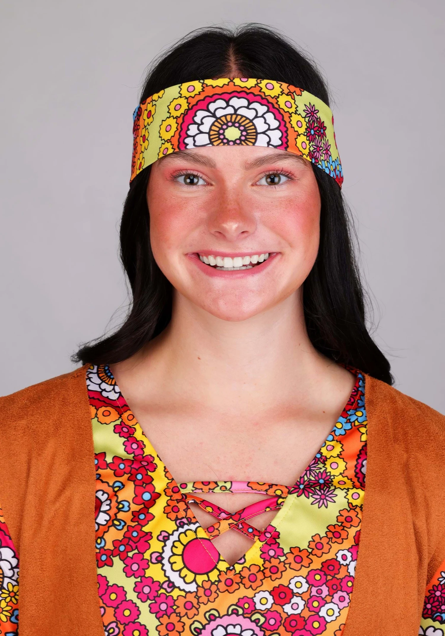 70s Woodstock Hippie Women's Costume Dress 7 70s Woodstock Hippie Women's Costume Dress - Image 5
