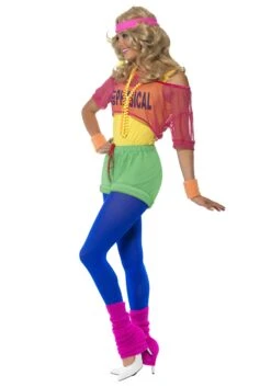 Smiffys Women's 80s Let's Get Physical Costume -Halloween Costumes womens 80s lets get physical costume alt2
