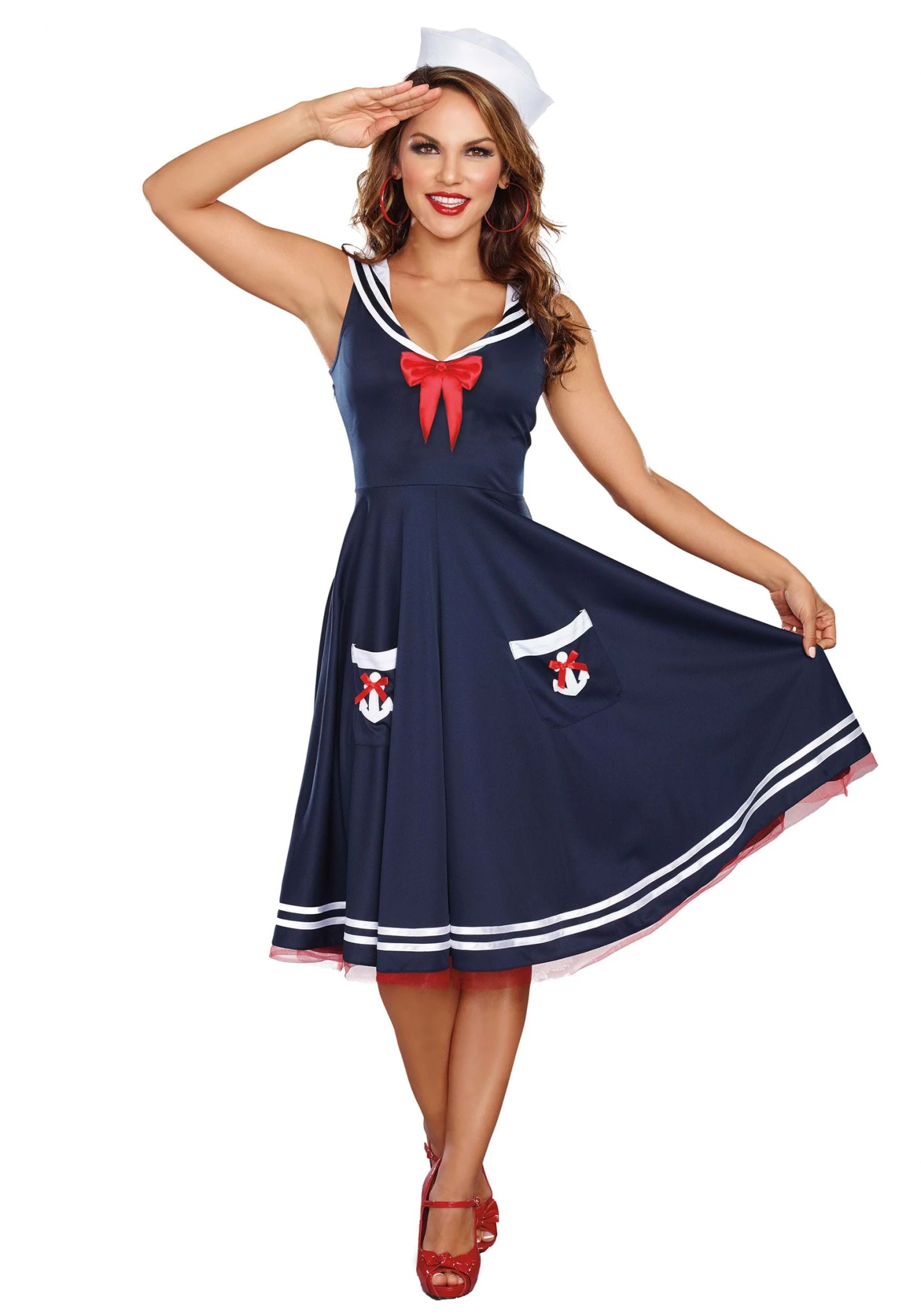 Dreamgirl Women's All Aboard Costume Dress 3 Dreamgirl Women's All Aboard Costume Dress