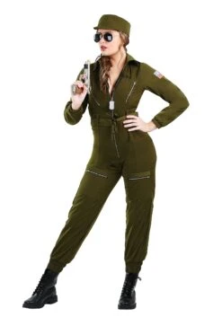 Women's Army Flightsuit Costume
