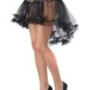 Womens Black High Low Petticoat