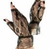 MUSIC LEGS Women's Lace Cuff Black Gloves